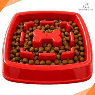 Imagem de Comedouro Lento Educativo Interativo para Cachorro 1200ml Anti Engasgo