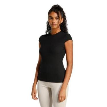 Imagem de Camiseta Adidas  Mangas Copinho Canelada Seasonal Essentials-Feminino