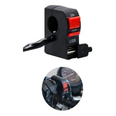 Imagem de Botão Interruptor Liga Desliga Dianteiro Universal para Motocicletas Quadriciclos e Sco...