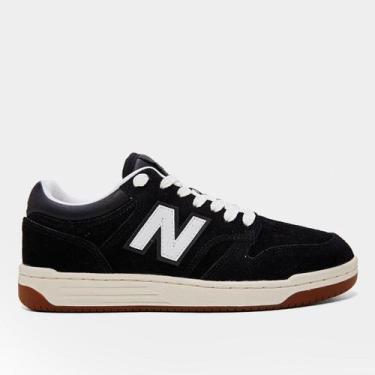 Imagem de Tênis New Balance 480 Low Masculino, Preto, Bege, 40