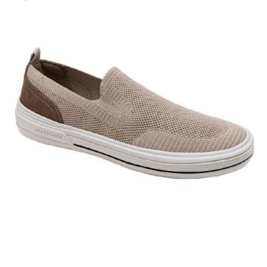 Imagem de Sapatenis democrata clay tecido/couro ref 290303 masculino, Bege, 39