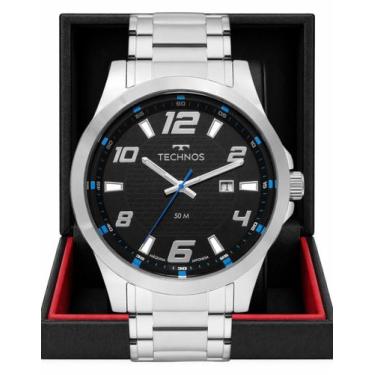 Imagem de Relógio Technos Racer Masculino Aço Inox Prata 5ATM 45mm 2115ubb/1p