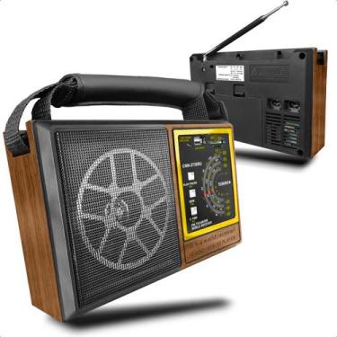Imagem de Rádio Retrô Recarregável Usb Sd Aux Alça Vintage Analógico - Livstar