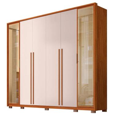 Imagem de Guarda Roupa Casal Octavius com Vidro Reflecta 6 Portas 6 Gavetas Caemmun