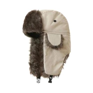 Imagem de Chapéu Ushanka Masculino De Inverno Estilo Militar Com Forro De Pele À