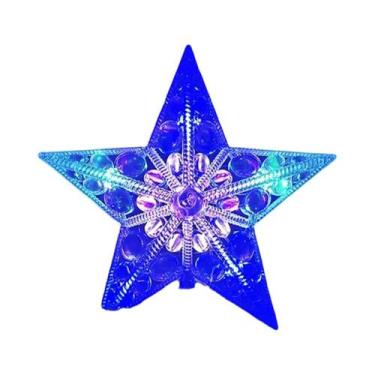 Imagem de Estrela De Natal LED De 15CM Para Topo De Árvore, Operada a Pilha, Dec