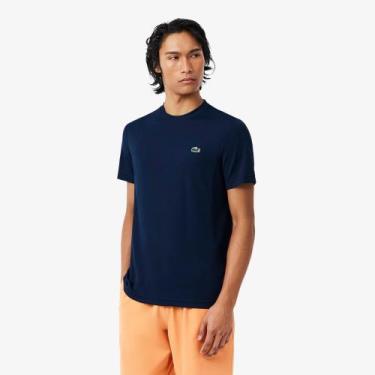 Imagem de Camiseta de tênis Novak Djokovic x Lacoste, Azul marinho, GG