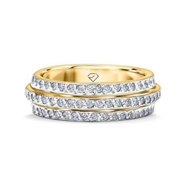 Imagem de Aliança Trieste Em Ouro 18k Com Diamantes 0,50 Ct - Joalheria Felipe G