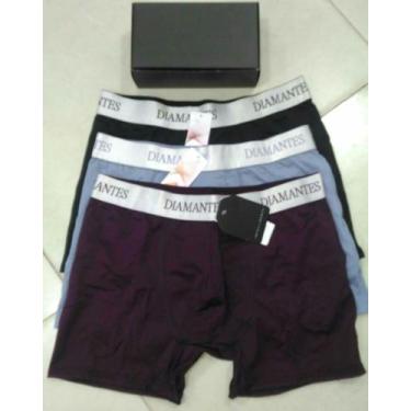 Imagem de Kit formen 03 cueca box comprida - DIAMANTES LINGERIE