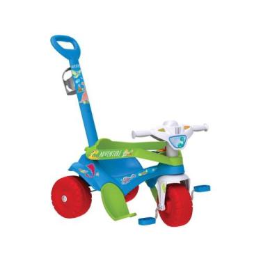 Imagem de Triciclo Infantil Bandeirante com Empurrador - Motoka Passeio & Pedal 