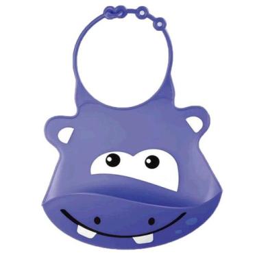 Imagem de Babador Bebe Hipopotamo De Silicone Silybib Multikids Baby
