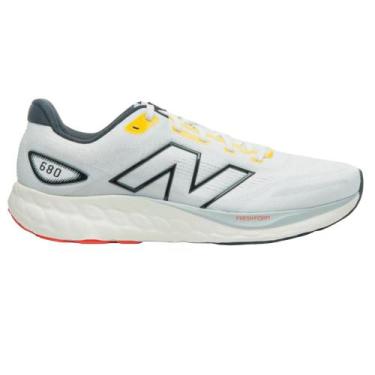 Imagem de Tenis new balance fresh foam 680v8 masculino, 44, Branco, Preto
