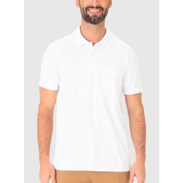 Imagem de Camisa Polo Malwee 1000004429 Masculina Com Bolso Piquet Stretch T. P/