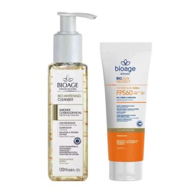Imagem de Sabonete Facial + Protetor Solar Translucido FPS60 Kit Clareador Bioag