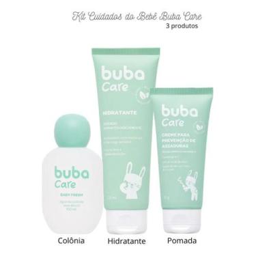 Imagem de Kit Buba Colônia, Pomada Antiassadura E Hidratante De Bebê, Verde ment