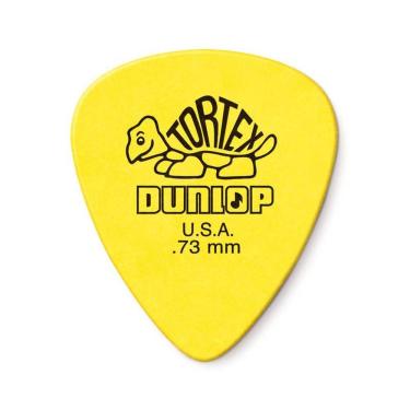 Imagem de Palheta para Instrumentos de Corda 418R.73 0,73mm Delrin Amarelo Pacote com 6 Unidades Dunlop