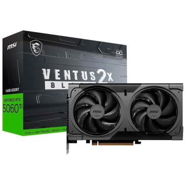 Imagem de Placa de Vídeo Ventus 2x Oc Black Plus Geforce Rtx5060ti 16gb Gddr7 para Gaming e Criaç...