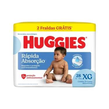 Imagem de Fralda Huggies Rápida Absorção  1 Unidade  Tamanhos P, M, XG ou XXG, X