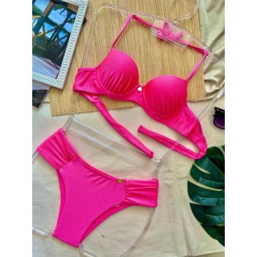 Imagem de Biquini Simony Beach com base Eden Beach, Rosa chiclete