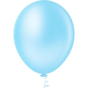 Imagem de Balão Pic Pic N10 Liso C/50un Festa Decoração Aniversario, Azul Claro