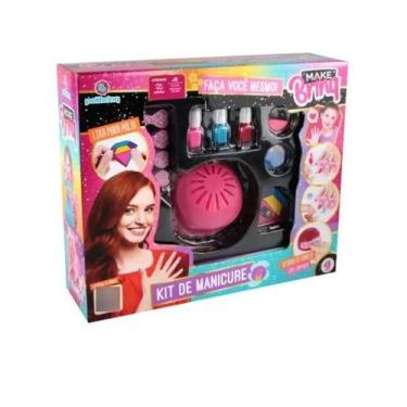 Imagem de Kit De Maguiagem E Manicure Infantil Com Secador De Esmalte - Polibrin