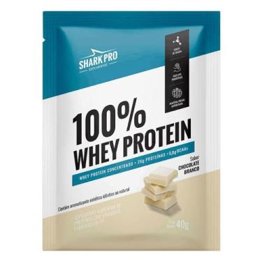 Imagem de 100% Whey Protein - 1 Sachê 40g Chocolate Branco - Shark Pro - Shark P