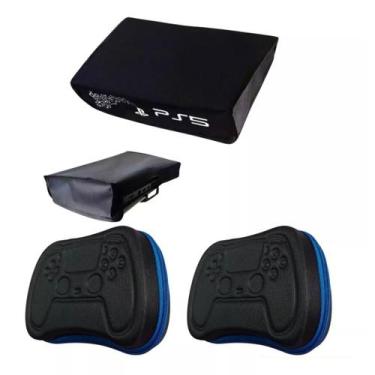Imagem de Kit Capa Protetora Antipoeira Ps5 Console Horizontal + 2case - Geforce