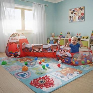 Imagem de Barraca Infantil 3 em 1 Dobrável com Túnel Cercado e 50 Bolinhas Color
