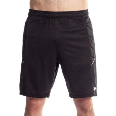 Imagem de Calção Goleiro Masculino Poker Ronda Contato Preto/Branco, Preto, Bran