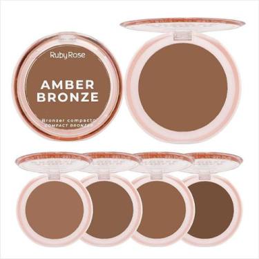 Imagem de Ruby Rose Bronzer Compacto Amber HBM202 7g, sunburst