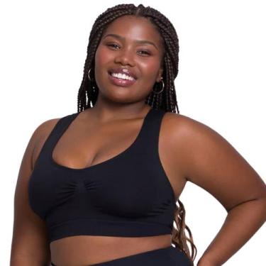 Imagem de Top Nadador Plus Size Sem Costura Selene, X2, Preto