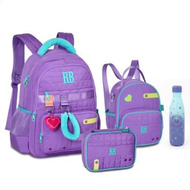 Imagem de Kit Escolar Rebecca Bonbon Mochila Costas Lancheira Estojo