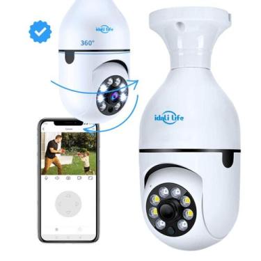 Imagem de Kit Câmeras Wi-Fi Inteligente com Visão Panorâmica de 360 Graus, led S