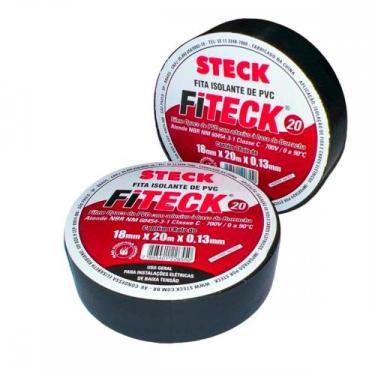 Imagem de Fita Isolante Steck Fiteck 20M Preta - Kit C/10 Pecas
