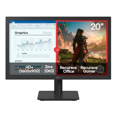 Imagem de Monitor 20" 20U401A-B Full HD TN 75Hz 2ms Preto HDMI Antirreflexo Wide 16:9 LG