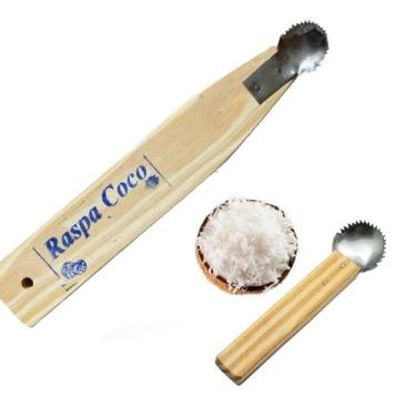 Imagem de Kit 2 Ralador Raspa Coco Manual - Grande e Pequeno