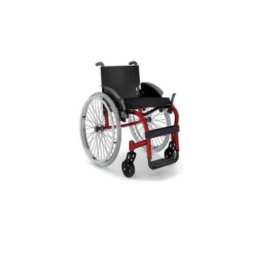 Imagem de Cadeira de Rodas Monobloco Star Lite 42Cm Vermelho Perolizado Ortobras