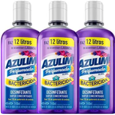 Imagem de Kit com 3 unidades Desinfetante Bactericida Lavanda 140ml Super Concen
