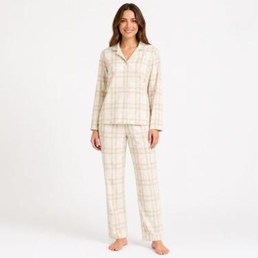 Imagem de Pijama Feminino Manga Longa Na Flanela - Sara Confeçcões, Estampa1, G