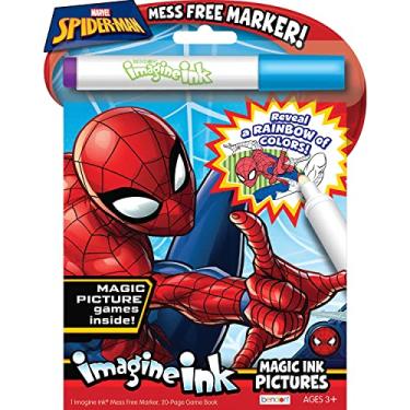 Imagem de Disney Marvel Spider-Man 24-Page Imagine Ink Magic Ink Coloring Book with 1 Mess Free Marker, 40923 Bendon