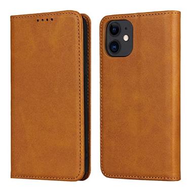 Imagem de Capa para iPhone 13 Mini/13/13 Pro/13 Pro Max, capa carteira magnética de couro de luxo com suporte para cartão à prova de choque, capa interna de TPU (poliuretano termoplástico) com flip para notebook, marrom 2,13 Pro 6,1 polegadas