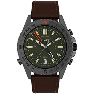 Imagem de Timex Relógio masculino Expedition North Tide-Temp-Compass 43 mm, marrom/verde/bronze metálico, Moderno