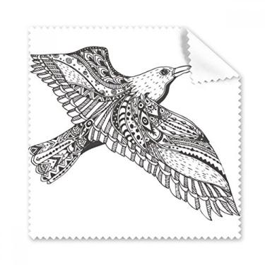 Imagem de Pintura de pássaro voando leal feroz pano de limpeza de tela de telefone limpador de óculos 5 peças