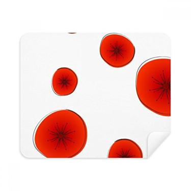 Imagem de Pano de limpeza de pintura artística com flores em círculo vermelho, 2 peças, tecido de camurça