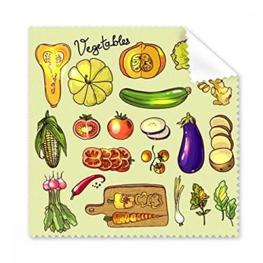 Imagem de Vegetables Berinjela, Abóbora, Gengibre, Pano de Limpeza de Tela, 5 peças