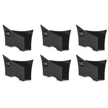 Imagem de Kit 6 Suportes Porta Guardanapos De Papel Para Mesa Uz Preto