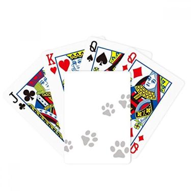 Imagem de DIYthinker Cat Meow – Baralho de pôquer com pegadas cinzas, presente de jogo de mesa