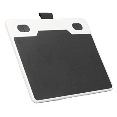 Imagem de Tablet de desenho gráfico - tablet de desenho de sensibilidade à pressão de 8192 níveis, tablets de arte digital com 4 teclas personalizáveis para desktop, laptop, celular, resolução de toque 5080LPI (branco)