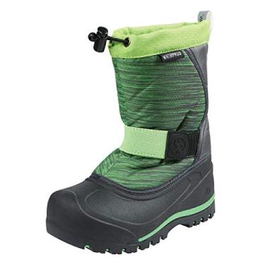 Imagem de Northside Zephyr Bota impermeável para clima frio (bebê/criança pequena/criança grande), Cinza Dk/Limão, 1 Medium US Little Kid