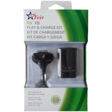 Imagem de Bateria + Carregador Para Xbox 360 - 12.000Mah - Feir